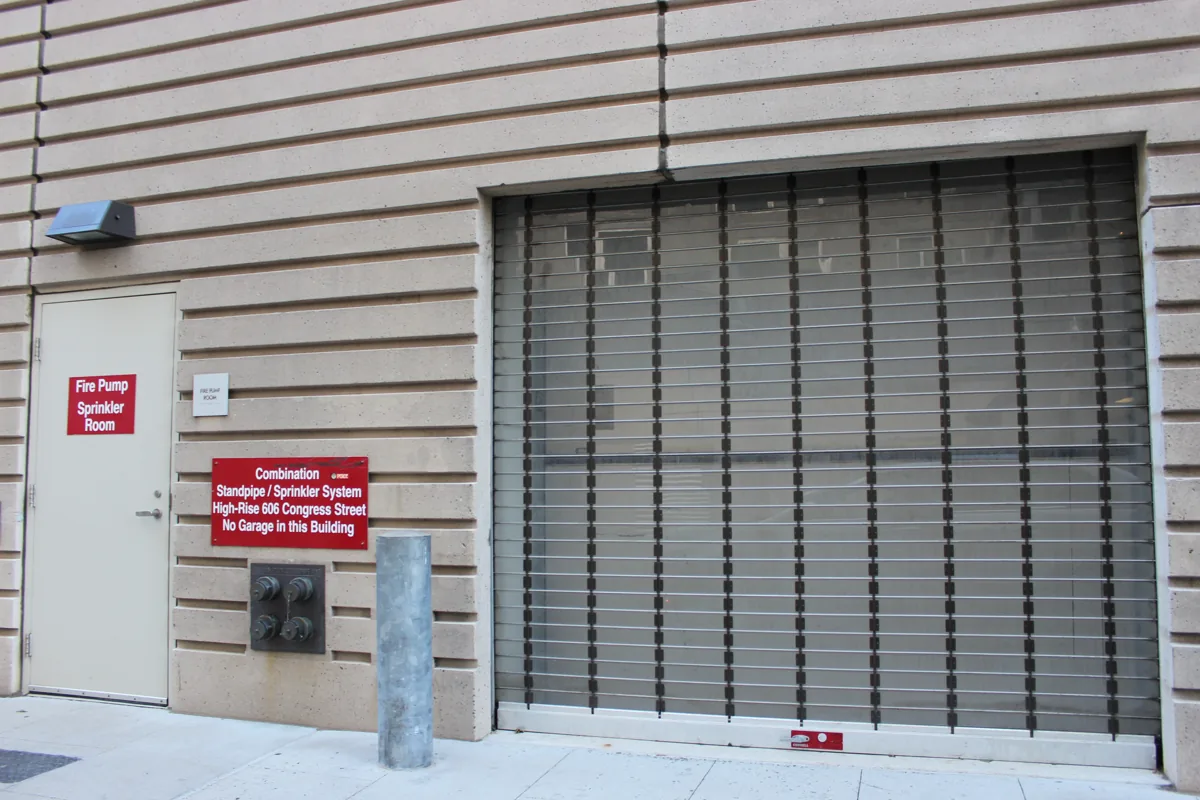 Cookson VistaGard rolling grille over a service opening