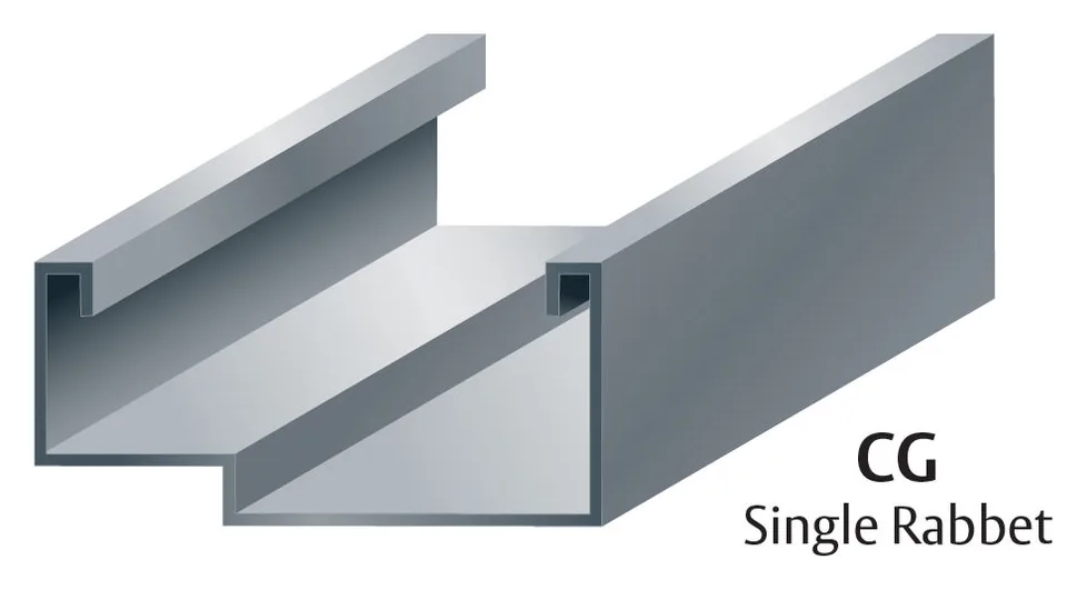 Curries CG Series knock-down drywall frame profile (single rabbet)
