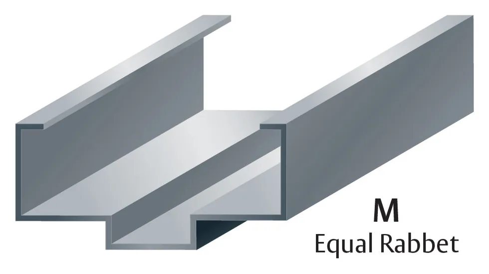 Curries M Series masonry frame profile (equal rabbet)