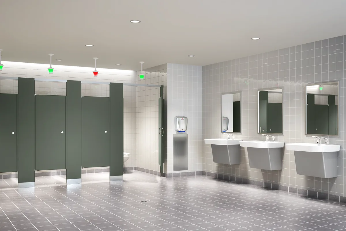 Hadrian powder-coated steel toilet partitions
