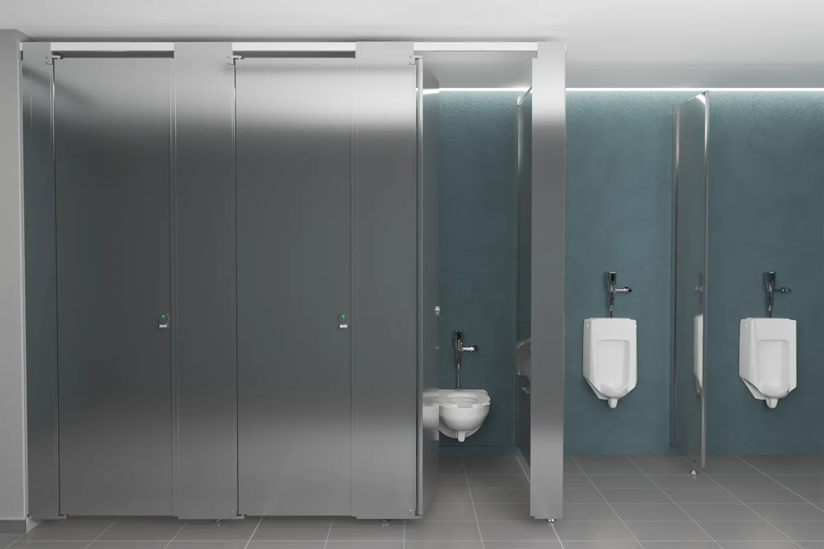 Hadrian stainless steel toilet partitions and urinal screens