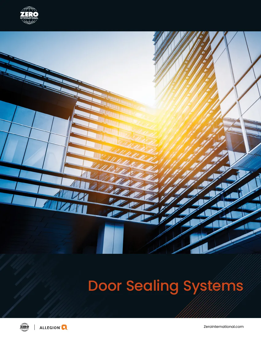 Zero International door sealing systems catalog cover